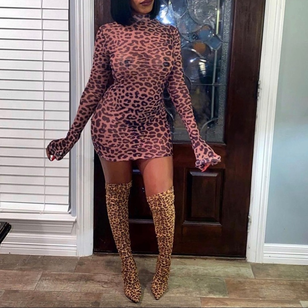 Leopard print dress
